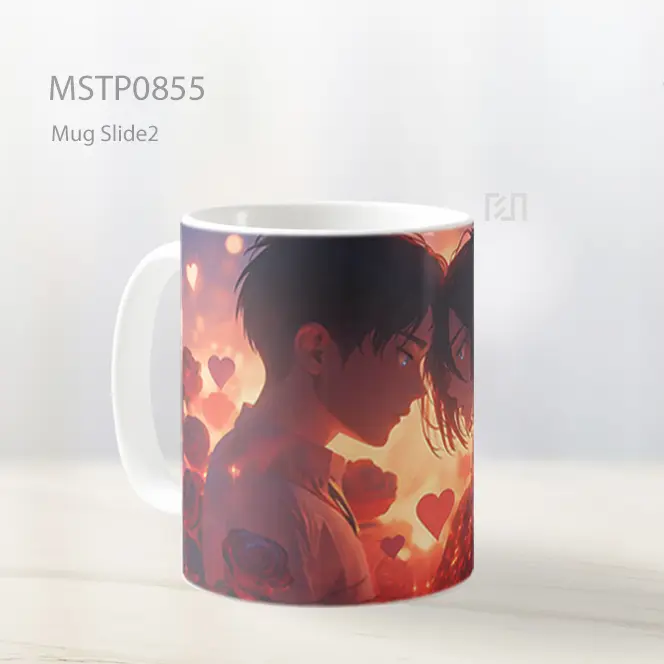 Eren And Mikasa Romantis Hari Valentines Mug MSTP0855 - All-side / Desain