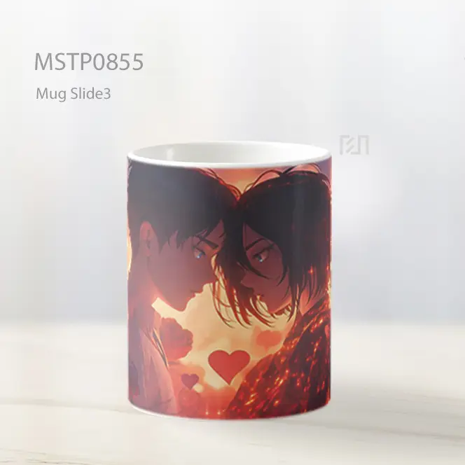 Eren And Mikasa Romantis Hari Valentines Mug MSTP0855 - All-side / Desain