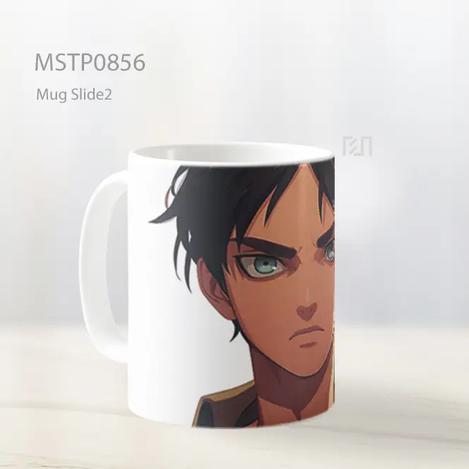 Eren Attack On Titan Tekad Mug MSTP0856 - All-side / Desain