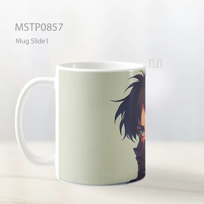 Eren Chibi Pose Duduk Marah Mug MSTP0857 - All-side / Desain