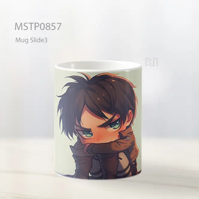 Eren Chibi Pose Duduk Marah Mug MSTP0857 - All-side / Desain