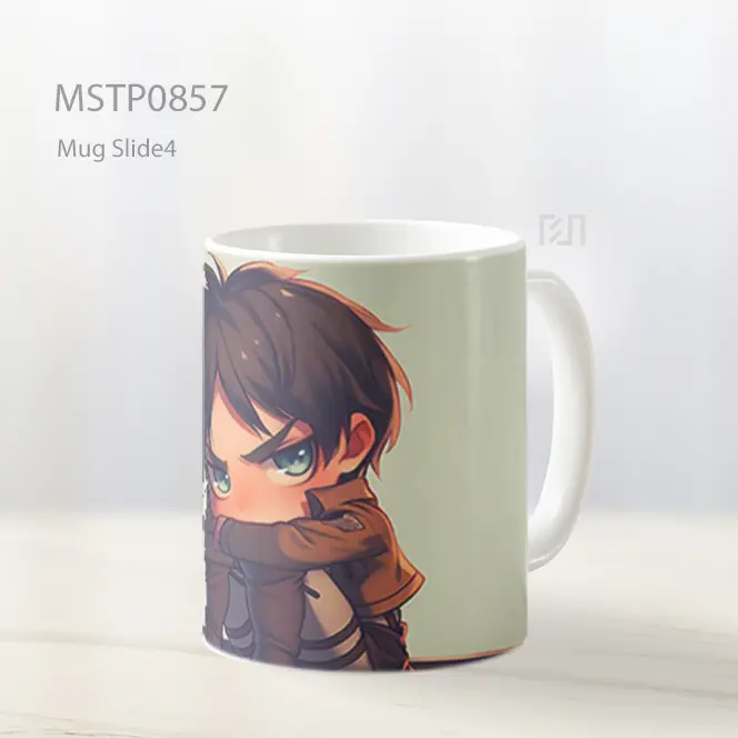 Eren Chibi Pose Duduk Marah Mug MSTP0857