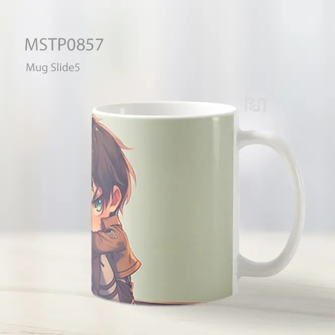 Eren Chibi Pose Duduk Marah Mug MSTP0857 - All-side / Desain