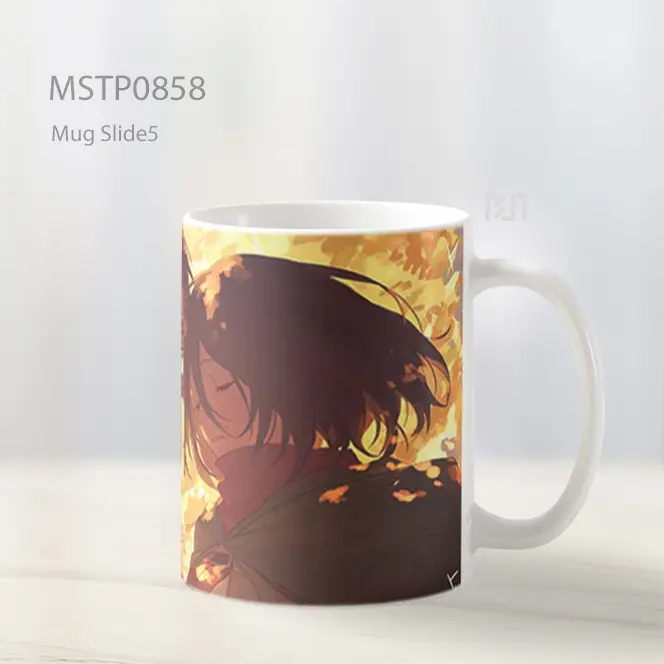 Eren Dan Mikasa Dekat Attack On Titan Mug MSTP0858 - All-side / Desain