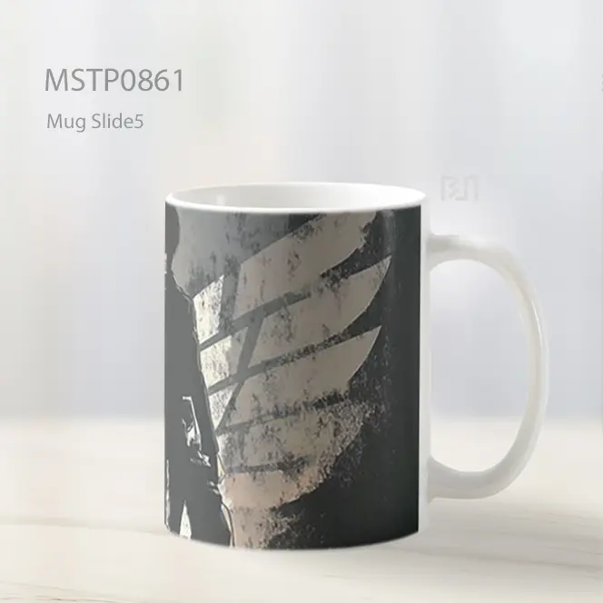 Eren Di Depan Sayap Kebebasan Mug MSTP0861 - Tampak Tengah