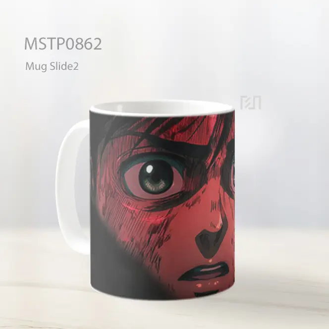 Eren Ekspresi Terkejut Mug MSTP0862 - All-side / Desain