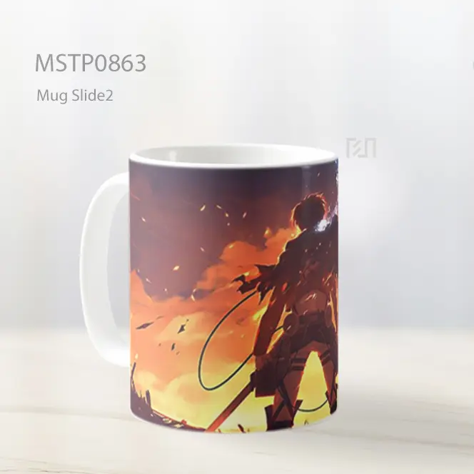 Eren Jaeger Attack On Titan Epic Scene Mug MSTP0863 - All-side / Desain