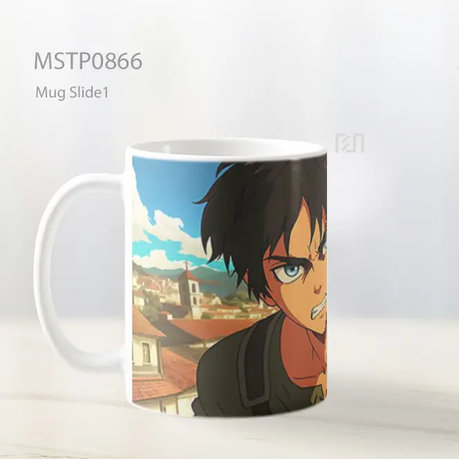 Eren Jaeger Ekspresi Ganas Mug MSTP0866 - All-side / Desain