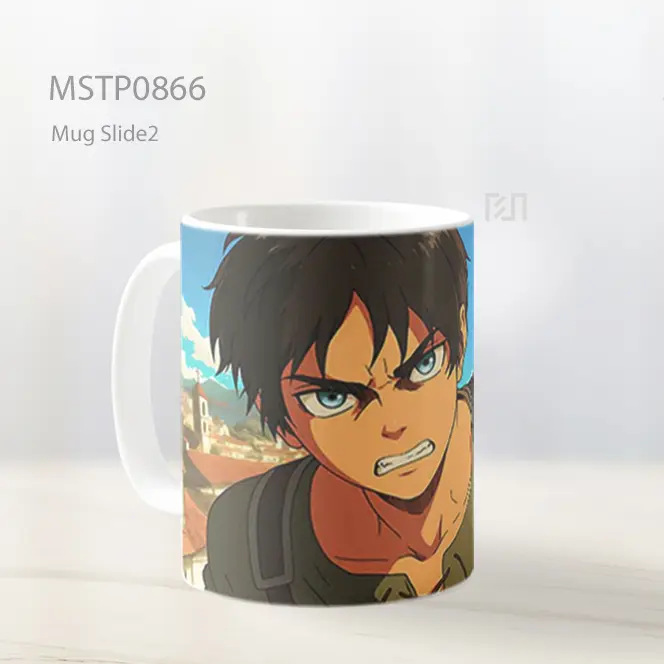Eren Jaeger Ekspresi Ganas Mug MSTP0866 - All-side / Desain