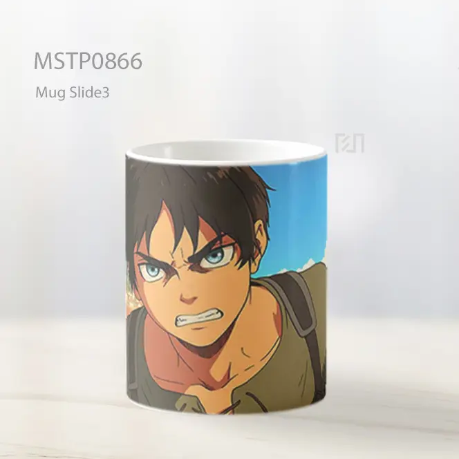 Eren Jaeger Ekspresi Ganas Mug MSTP0866 - All-side / Desain