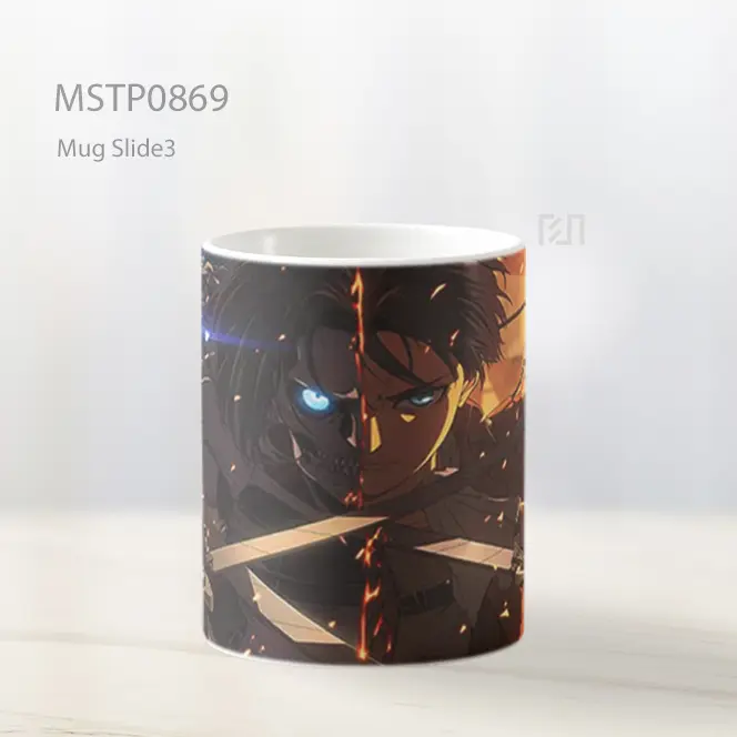 Eren Jaeger Titan Attack On Titan Split Face Mug MSTP0869 - All-side / Desain