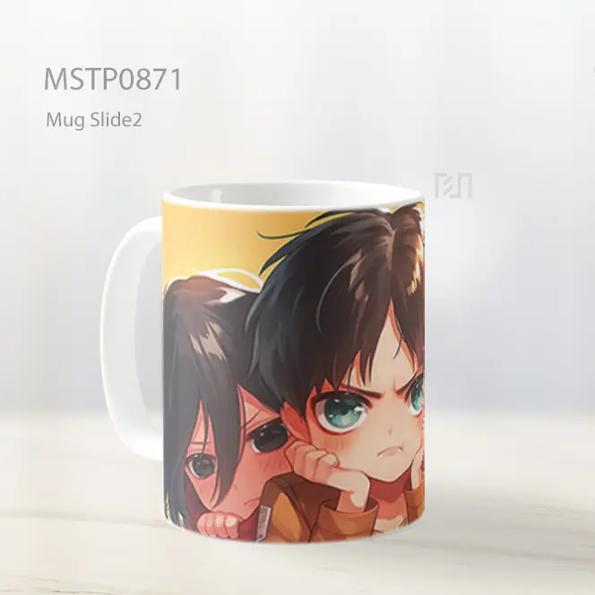 Eren Mikasa Armin Chibi Aot Mug MSTP0871 - All-side / Desain