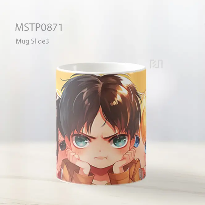 Eren Mikasa Armin Chibi Aot Mug MSTP0871 - All-side / Desain