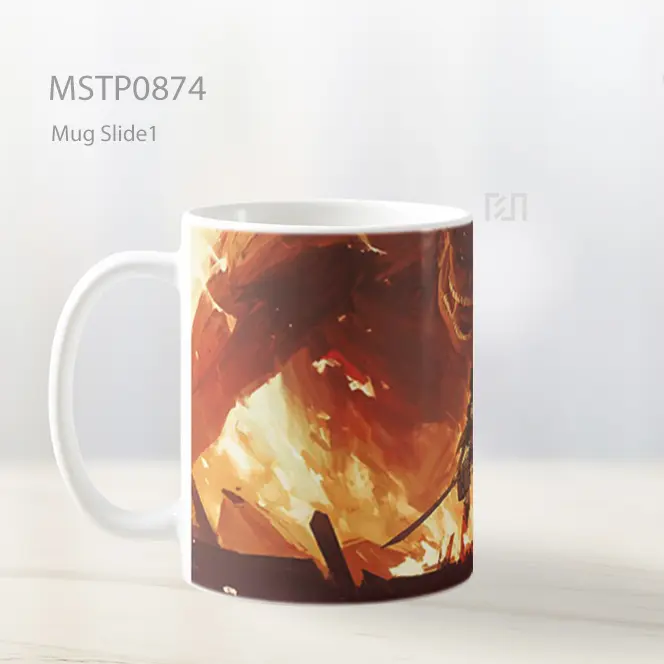 Eren Vs Titan Attack On Titan Mug MSTP0874 - All-side / Desain
