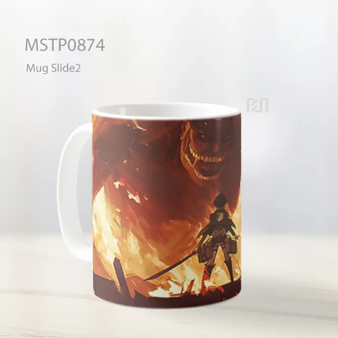 Eren Vs Titan Attack On Titan Mug MSTP0874 - All-side / Desain