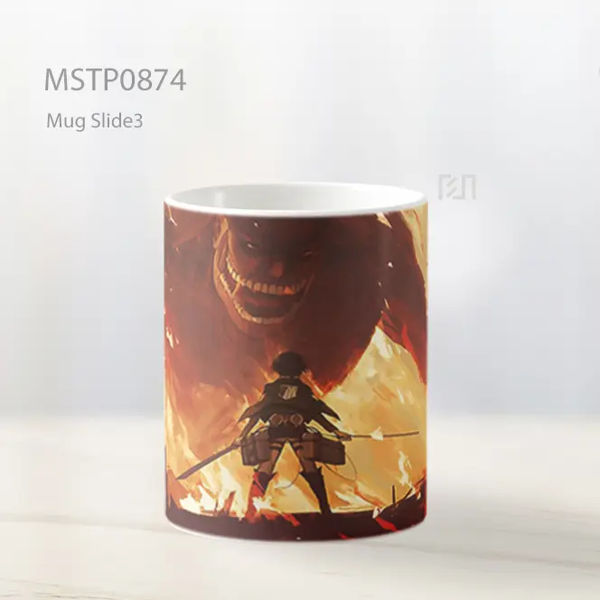 Eren Vs Titan Attack On Titan Mug MSTP0874 - All-side / Desain