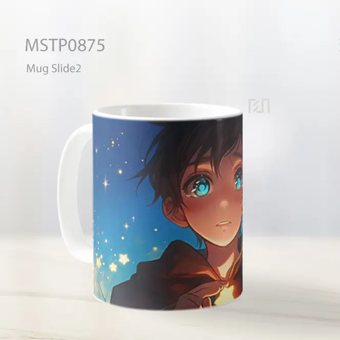 Eren Yeager Air Mata Bintang Bercahaya Mug MSTP0875 - All-side / Desain