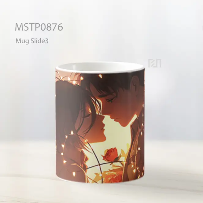 Eren Yeager And Mikasa Ackerman Valentines Mug MSTP0876 - All-side / Desain