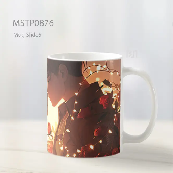 Eren Yeager And Mikasa Ackerman Valentines Mug MSTP0876 - All-side / Desain