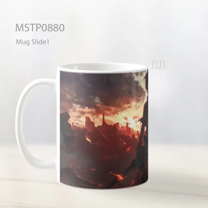 Eren Yeager Attack On Titan Dramatis Mug MSTP0880 - All-side / Desain