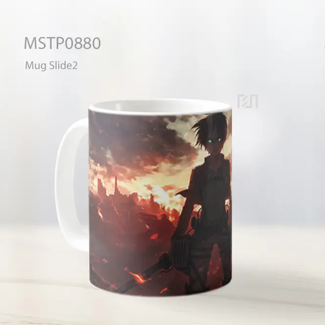 Eren Yeager Attack On Titan Dramatis Mug MSTP0880 - All-side / Desain