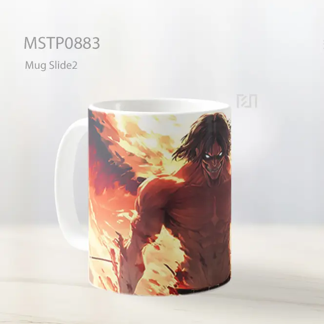 Eren Yeager Attack On Titan Transformasi Api Mug MSTP0883 - All-side / Desain