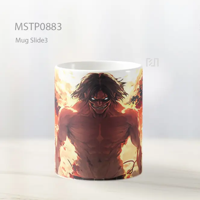 Eren Yeager Attack On Titan Transformasi Api Mug MSTP0883 - All-side / Desain