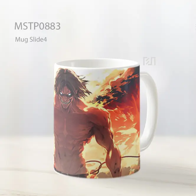 Eren Yeager Attack On Titan Transformasi Api Mug MSTP0883