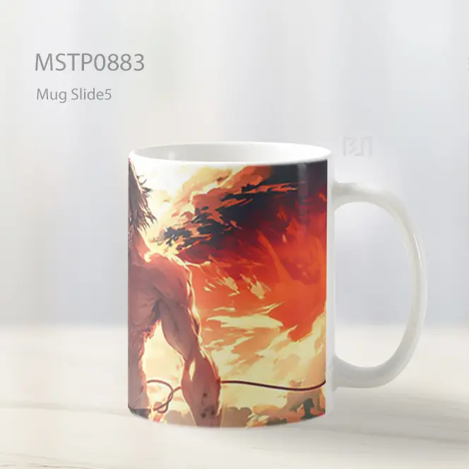 Eren Yeager Attack On Titan Transformasi Api Mug MSTP0883 - All-side / Desain