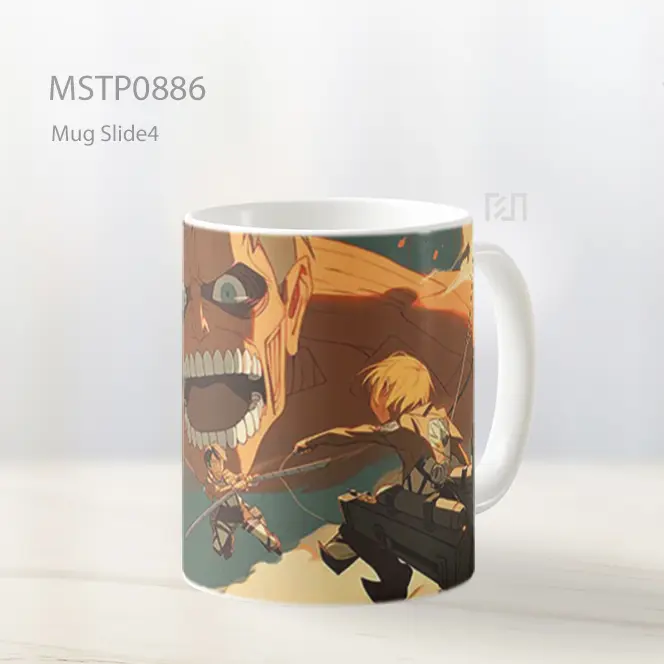 Eren Yeager Bertarung Dengan Titan Kolosal Mug MSTP0886