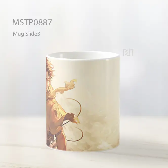 Eren Yeager Clipart Lucu Minimalis Estetika Latar Mug MSTP0887 - All-side / Desain