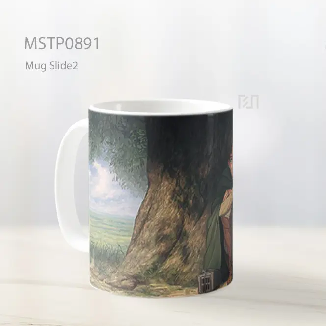 Eren Yeager Merenung Di Bawah Pohon Mug MSTP0891 - All-side / Desain
