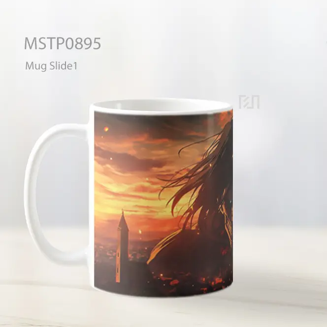 Eren Yeager Titan Senja Hancur Mug MSTP0895 - All-side / Desain