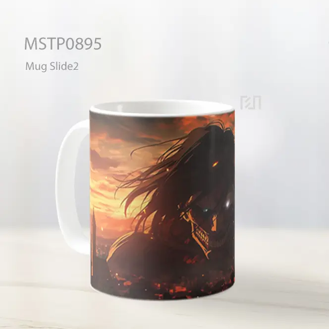 Eren Yeager Titan Senja Hancur Mug MSTP0895 - All-side / Desain