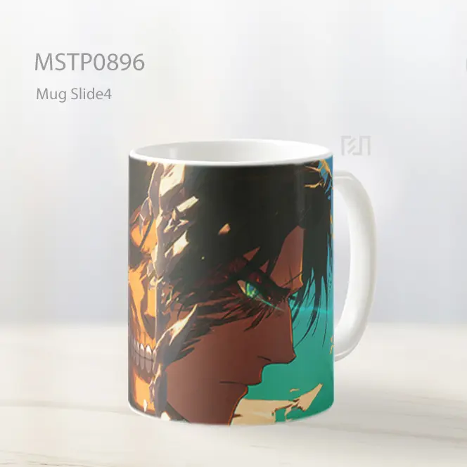 Eren Yeager Titan Setengah Wajah Aot Mug MSTP0896