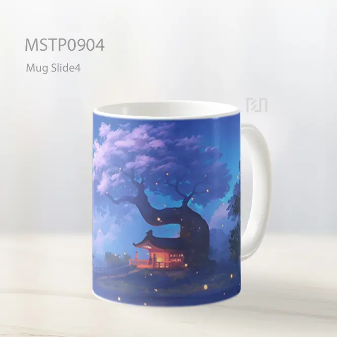 Estetika Anime Rumah Pohon Latar Mug MSTP0904
