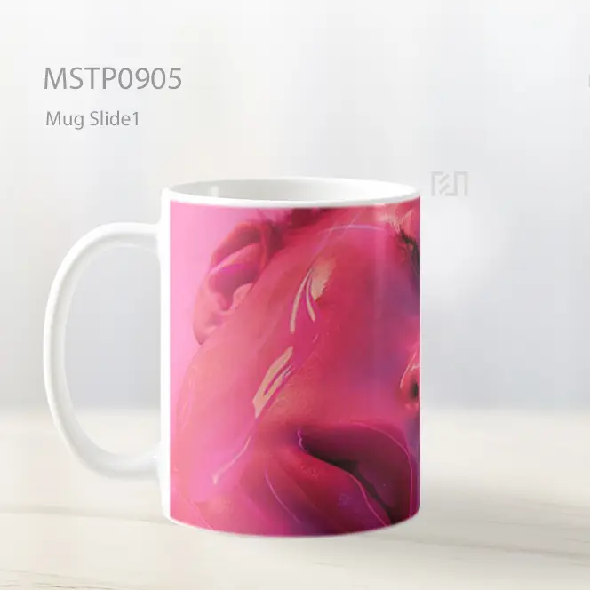 Estetika Merah Muda Wajah Dekat Mug MSTP0905 - All-side / Desain