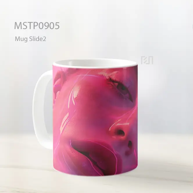 Estetika Merah Muda Wajah Dekat Mug MSTP0905 - All-side / Desain