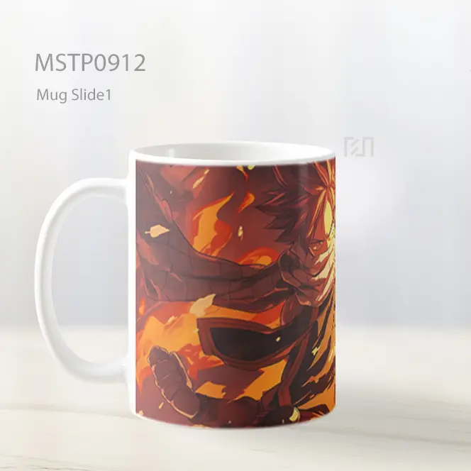 Fairy Tail Natsu Clipart Api Epik Latar Mug MSTP0912 - All-side / Desain