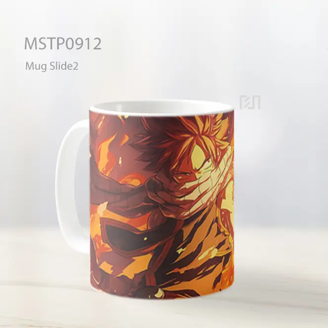Fairy Tail Natsu Clipart Api Epik Latar Mug MSTP0912 - All-side / Desain