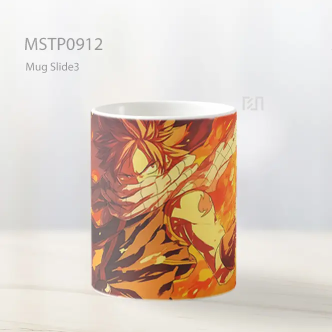 Fairy Tail Natsu Clipart Api Epik Latar Mug MSTP0912 - All-side / Desain