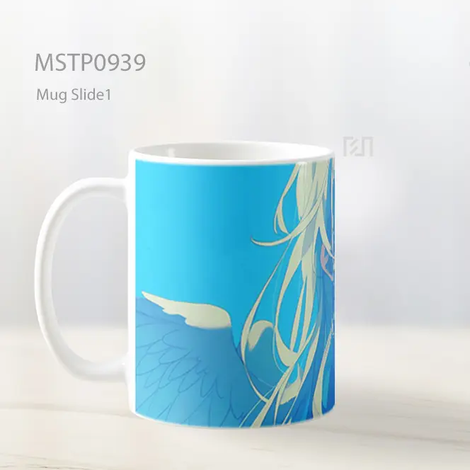 Gadis Anime Angelcore Estetik Biru Mug MSTP0939 - All-side / Desain