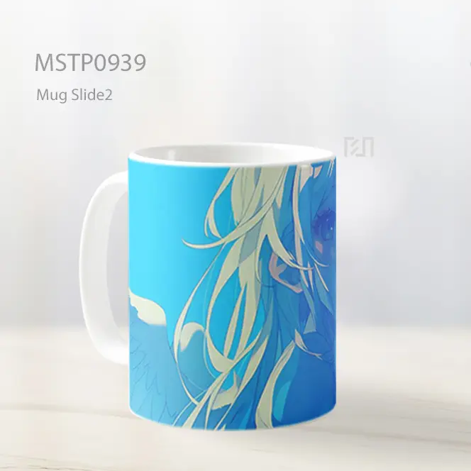 Gadis Anime Angelcore Estetik Biru Mug MSTP0939 - All-side / Desain