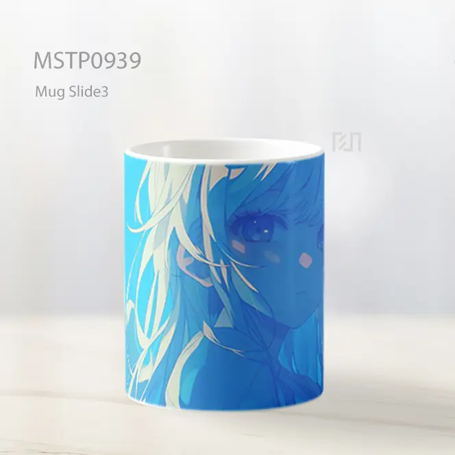 Gadis Anime Angelcore Estetik Biru Mug MSTP0939 - All-side / Desain