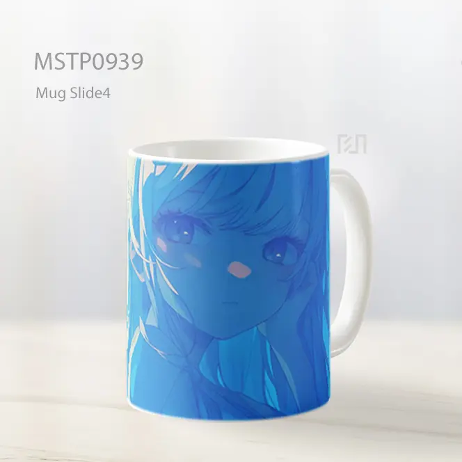 Mug Keramik Premium SNI - Gadis Anime Angelcore Estetik Biru Mug MSTP0939