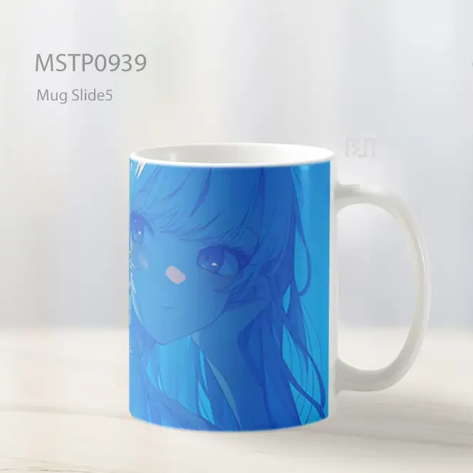 Gadis Anime Angelcore Estetik Biru Mug MSTP0939 - All-side / Desain