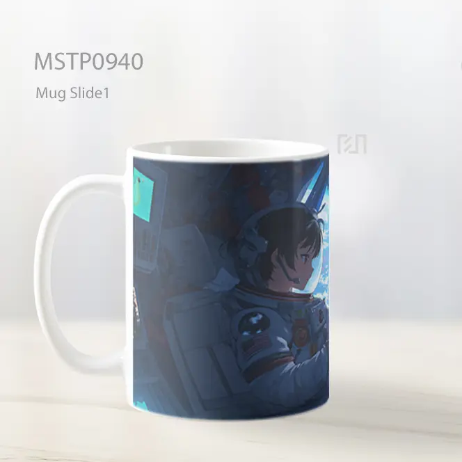 Gadis Anime Astronot Di Luar Angkasa Mug MSTP0940 - All-side / Desain