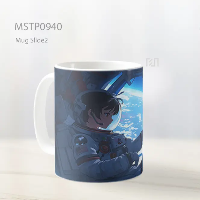 Gadis Anime Astronot Di Luar Angkasa Mug MSTP0940 - All-side / Desain