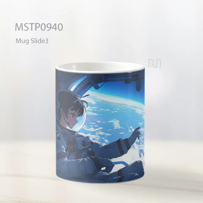 Gadis Anime Astronot Di Luar Angkasa Mug MSTP0940 - All-side / Desain