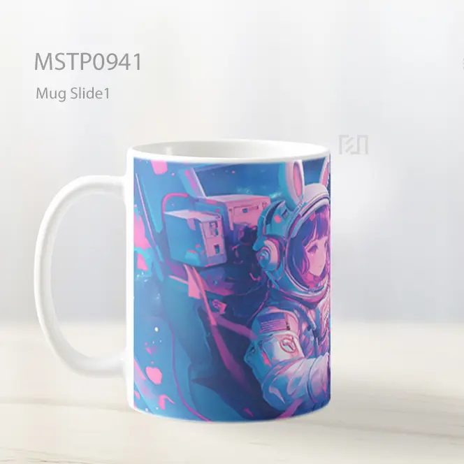 Gadis Anime Astronot Sci Fi Aesthetic Mug MSTP0941 - All-side / Desain